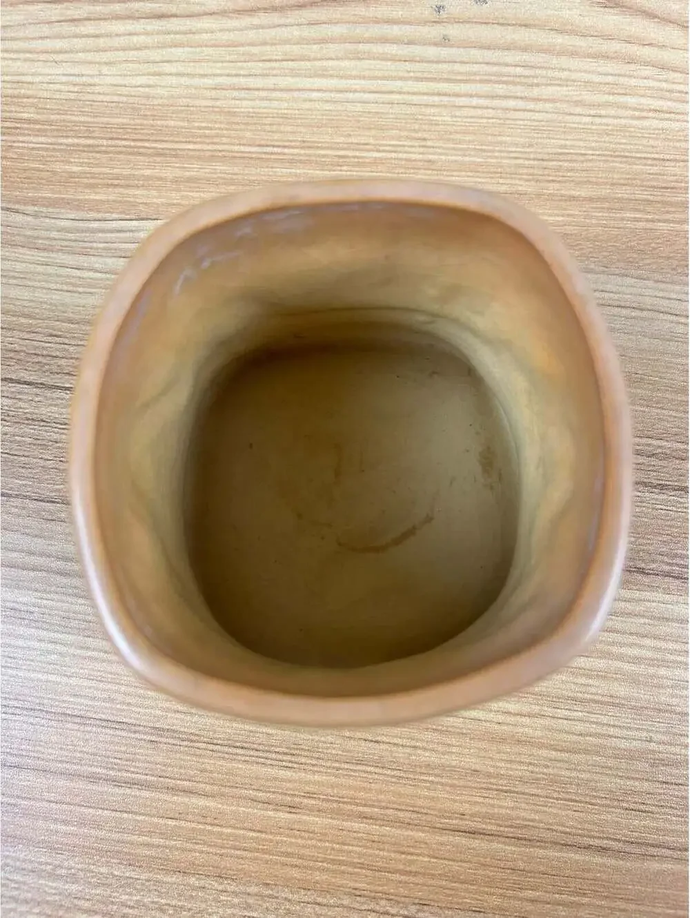 Roseville Art Pottery Mid Century Brown Gardenia Stump Vase 656-3